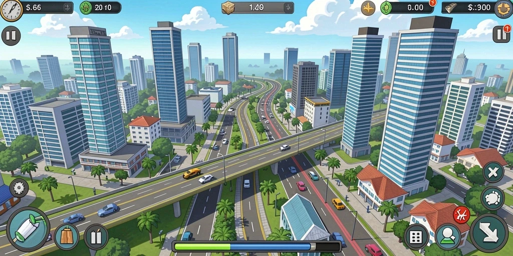 rpvip2 - Screenshot menunjukkan salah satu level dengan grafis yang memukau.